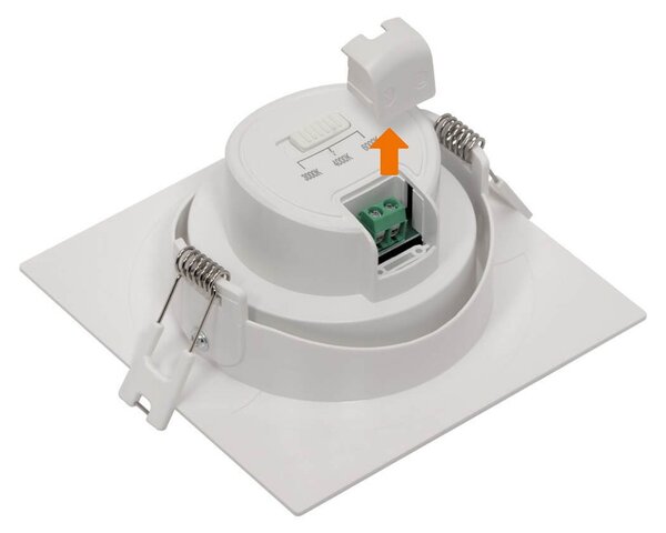 Faro Incasso Quadrato 12W CCT Ø90mm 38° Orient. Dimmerabile OSRAM LED Colore Bianco Variabile CCT