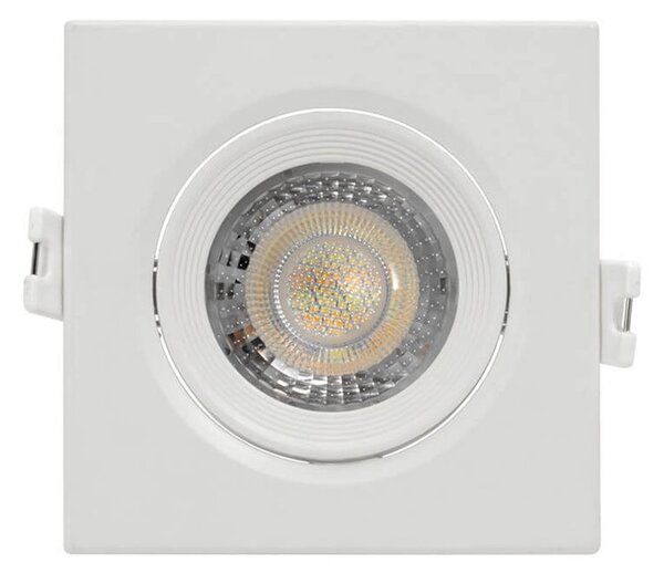 Faro Incasso Quadrato 7W CCT Ø70mm 38° Orient. Dimmerabile Colore Bianco Variabile CCT