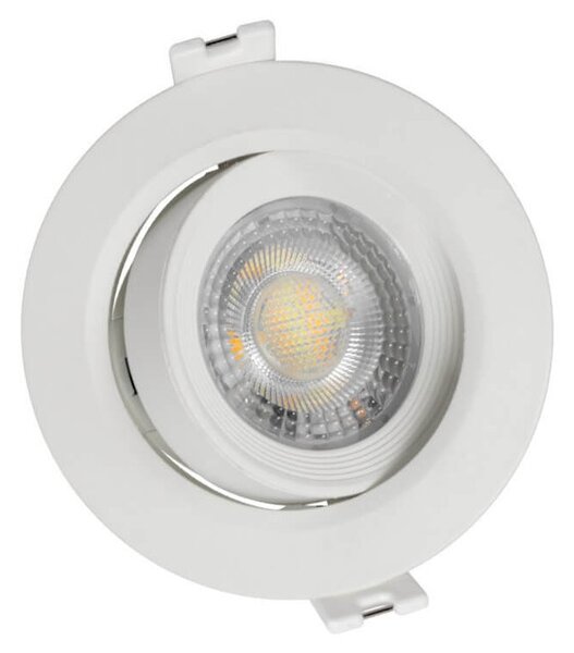 Faro Incasso Tondo 7W CCT Ø70mm 38° Orientabile Dimmerabile Colore Bianco Variabile CCT