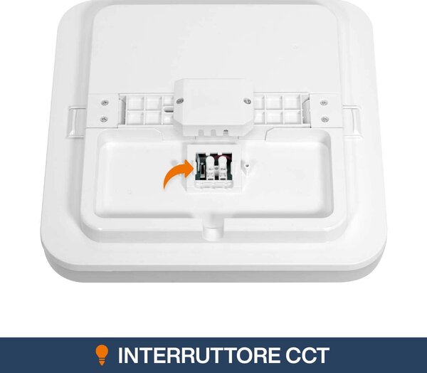 Plafoniera LED 32W IP65 Quadrata 33x33cm CCT Bianco Variabile
