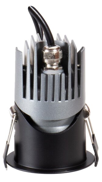Faro LED da Incasso 6W Nero Ø45mm IP65 CCT UGR19 con driver Philips Colore Bianco Variabile CCT