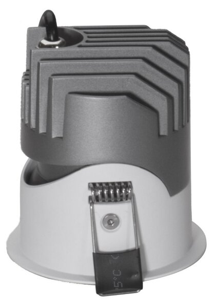 Faro LED da Incasso 10W Foro Ø65mm IP65 CCT UGR19 con driver Philips Colore Bianco Variabile CCT