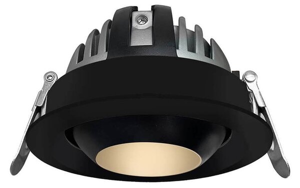 Faro LED da Incasso 12W Nero Ø75mm IP40 CCT Orientabile con driver Philips Colore Bianco Variabile CCT