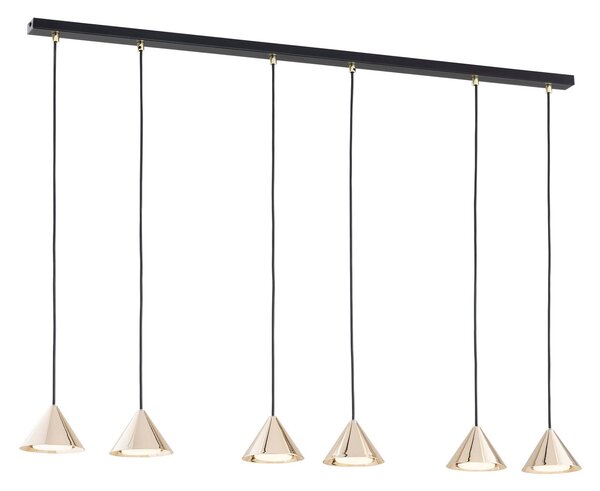 Lampadario ELIT 6 GOLD e BLACK - Attacco GX53