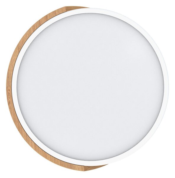 Plafoniera LED Rotonda 18W CCT Ø300mm Legno/Bianco