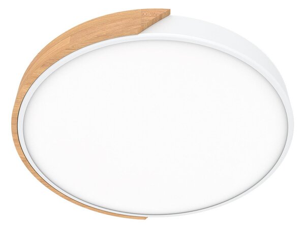 Plafoniera LED Rotonda 36W CCT Ø500mm Legno/Bianco