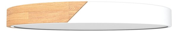Plafoniera LED Rotonda 36W CCT Ø500mm Legno/Bianco