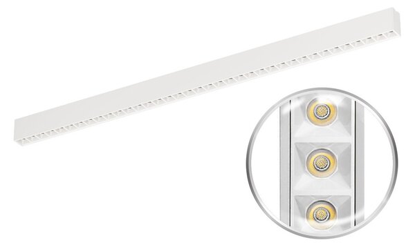 Plafoniera LED 40W 120cm UGR16 CCT con driver Philips Bianca o nera