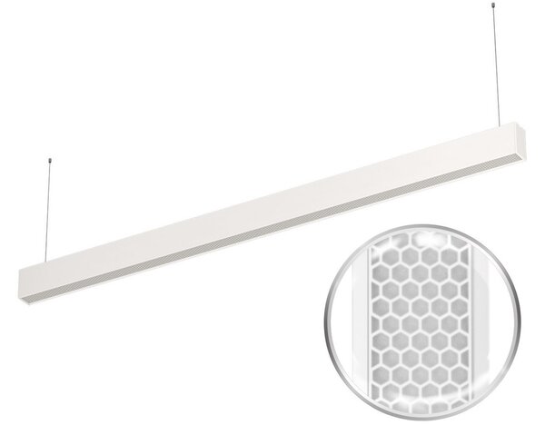 Lampada Lineare LED Sospesa 40W 120 cm con driver Philips Bianca o nera