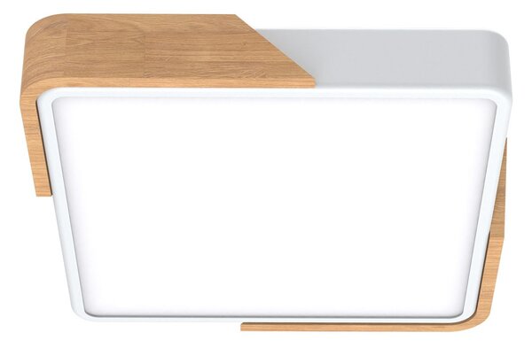 Plafoniera LED Quadrata 18W CCT 30x30cm Legno/Bianco