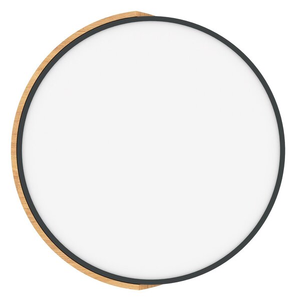 Plafoniera LED Rotonda 36W CCT Ø500mm Legno/Nero