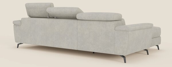 Estro Divano estraibile con chaise-longue e poggiatesta reclinabili in