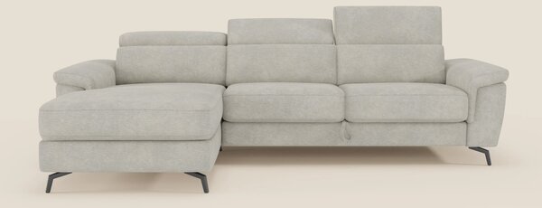 Estro Divano estraibile con chaise-longue e poggiatesta reclinabili in