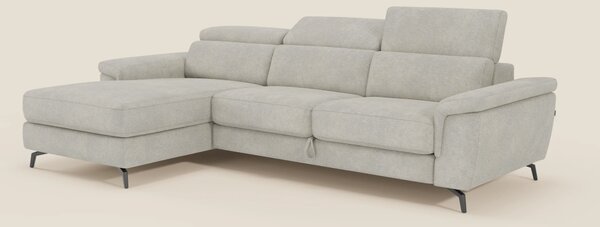 Estro Divano estraibile con chaise-longue e poggiatesta reclinabili in