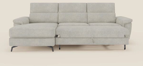 Estro Divano estraibile con chaise-longue e poggiatesta reclinabili in