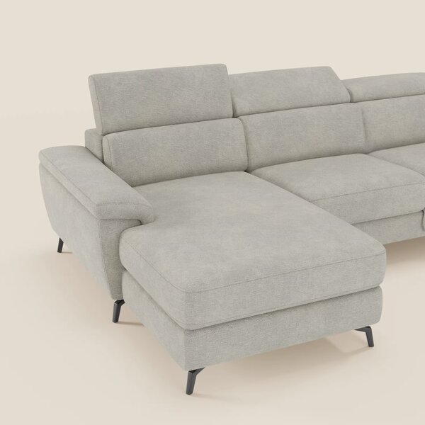 Estro Divano estraibile con chaise-longue e poggiatesta reclinabili in