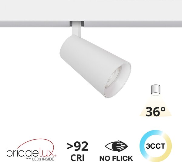 Faro LED 30W Magnetico CCT CRI92 36° Bianco 48V - BRIDGELUX LED Colore Bianco Variabile CCT