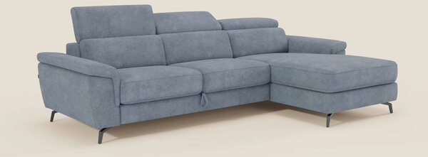 Estro Divano estraibile con chaise-longue e poggiatesta reclinabili in