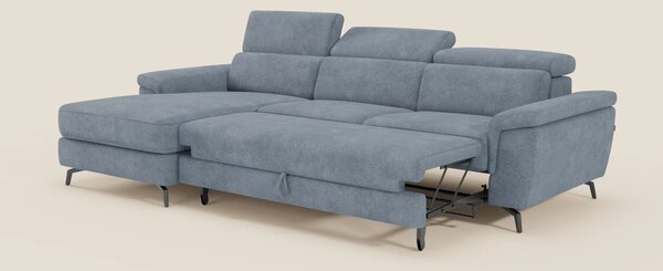 Estro Divano estraibile con chaise-longue e poggiatesta reclinabili in