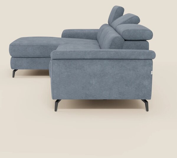 Estro Divano estraibile con chaise-longue e poggiatesta reclinabili in