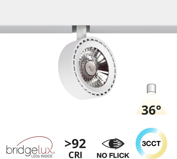 Faro LED 20W Tondo Magnetico CCT CRI92 Bianco 48V - BRIDGELUX LED Colore Bianco Variabile CCT