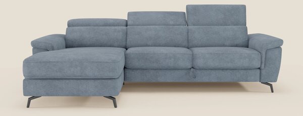 Estro Divano estraibile con chaise-longue e poggiatesta reclinabili in
