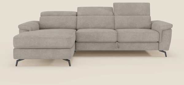 Estro Divano estraibile con chaise-longue e poggiatesta reclinabili in