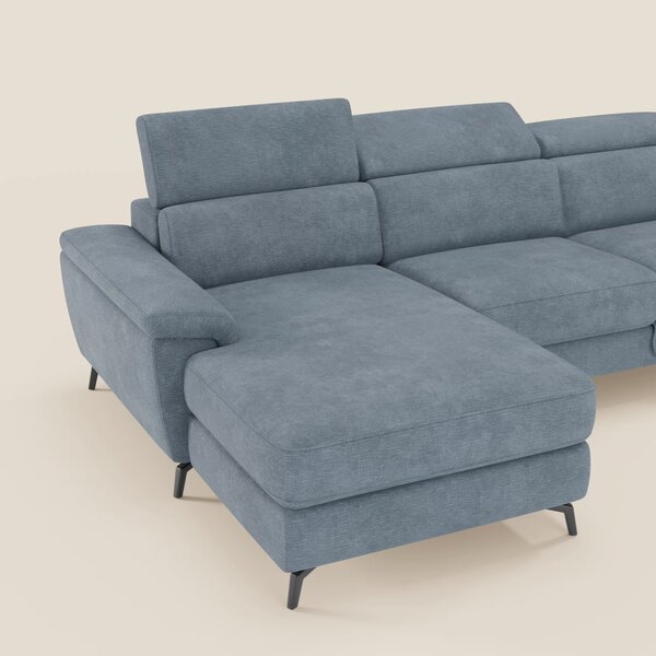 Estro Divano estraibile con chaise-longue e poggiatesta reclinabili in