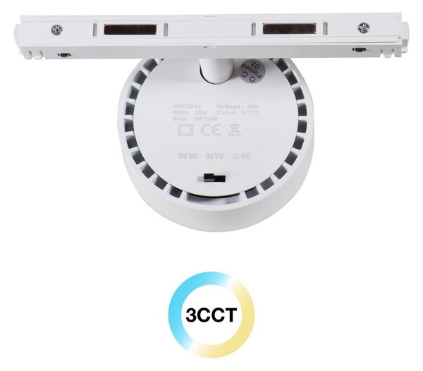 Faro LED 20W Tondo Magnetico CCT CRI92 Bianco 48V - BRIDGELUX LED Colore Bianco Variabile CCT