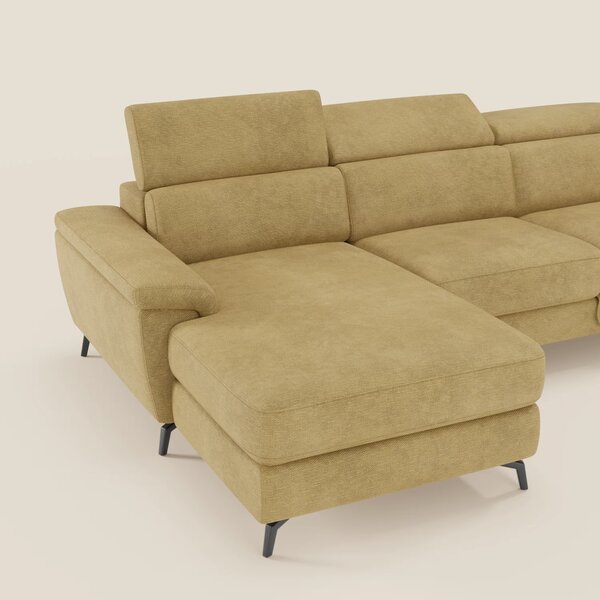 Estro Divano estraibile con chaise-longue e poggiatesta reclinabili in