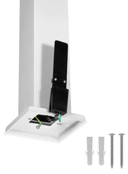Paletto da Giardino 40cm Acciaio INOX Bianco IP54 Base E27