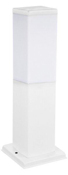 Paletto da Giardino 40cm Acciaio INOX Bianco IP54 Base E27