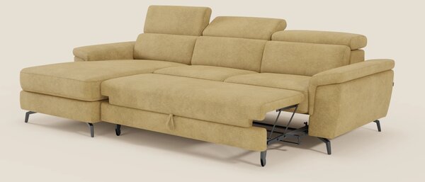 Estro Divano estraibile con chaise-longue e poggiatesta reclinabili in