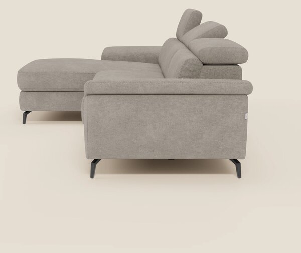 Estro Divano estraibile con chaise-longue e poggiatesta reclinabili in