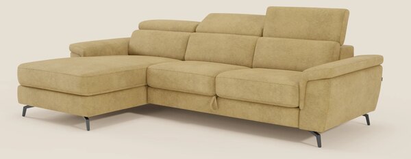 Estro Divano estraibile con chaise-longue e poggiatesta reclinabili in