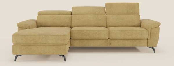 Estro Divano estraibile con chaise-longue e poggiatesta reclinabili in