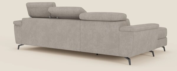 Estro Divano estraibile con chaise-longue e poggiatesta reclinabili in