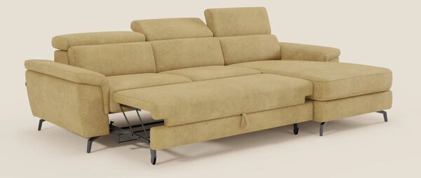 Estro Divano estraibile con chaise-longue e poggiatesta reclinabili in