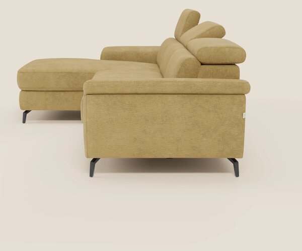 Estro Divano estraibile con chaise-longue e poggiatesta reclinabili in