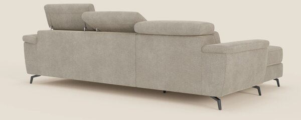 Estro Divano estraibile con chaise-longue e poggiatesta reclinabili in