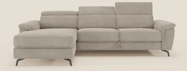 Estro Divano estraibile con chaise-longue e poggiatesta reclinabili in