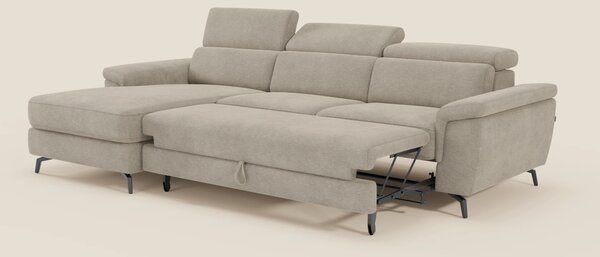 Estro Divano estraibile con chaise-longue e poggiatesta reclinabili in