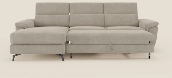 Estro Divano estraibile con chaise-longue e poggiatesta reclinabili in