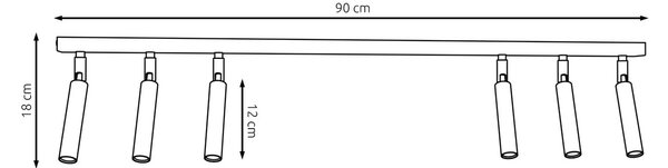 Lampadario Orientabile da soffitto IVI 6 White
