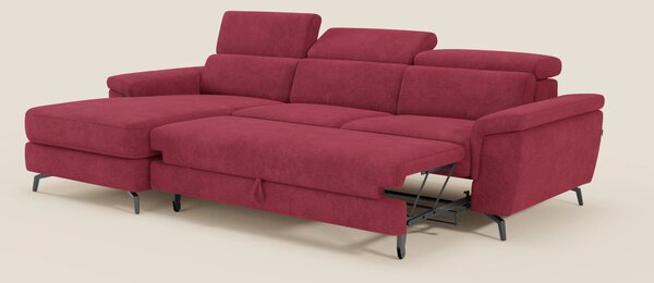 Estro Divano estraibile con chaise-longue e poggiatesta reclinabili in