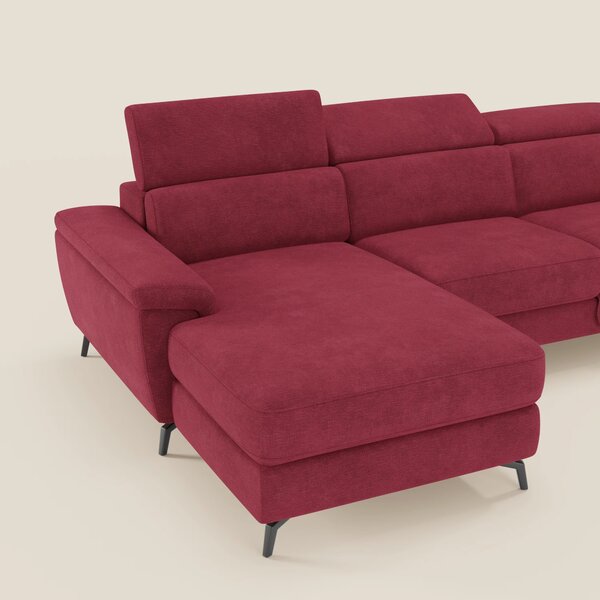 Estro Divano estraibile con chaise-longue e poggiatesta reclinabili in