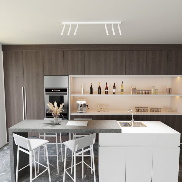Lampadario Orientabile da soffitto IVI 6 White
