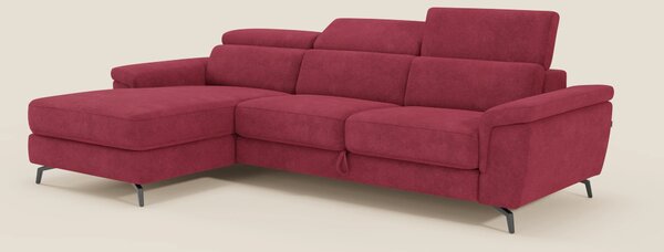 Estro Divano estraibile con chaise-longue e poggiatesta reclinabili in