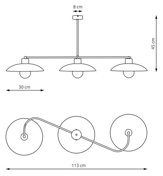 Lampadario a sospensione FOSTER 3 White
