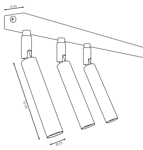 Lampadario Orientabile da soffitto IVI 9 White